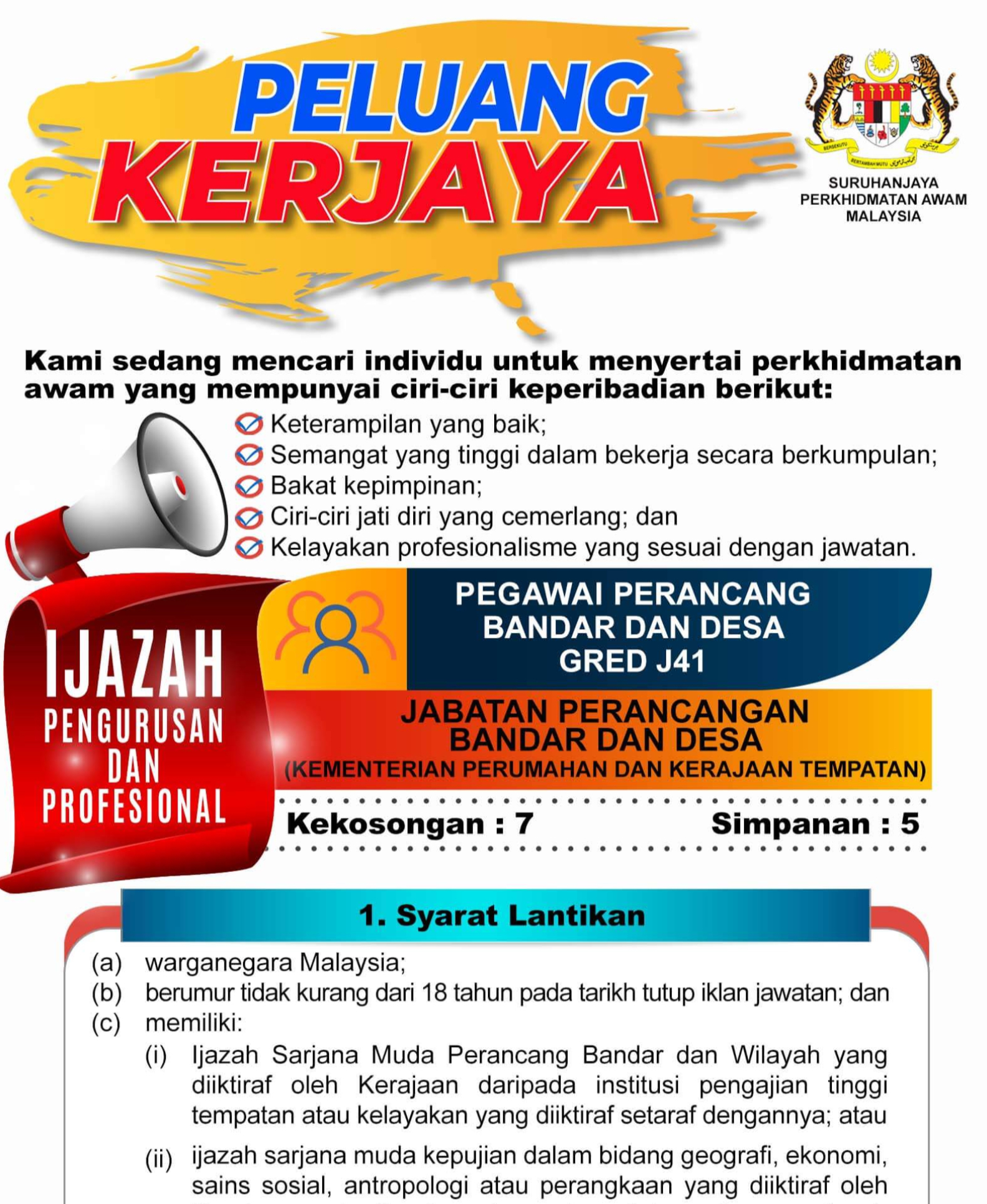 Kerja Kosong Di Suruhanjaya Perkhidmatan Awan Malaysia