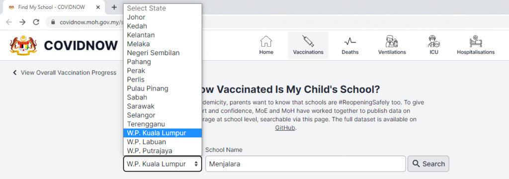 COVIDNOW Sekolah