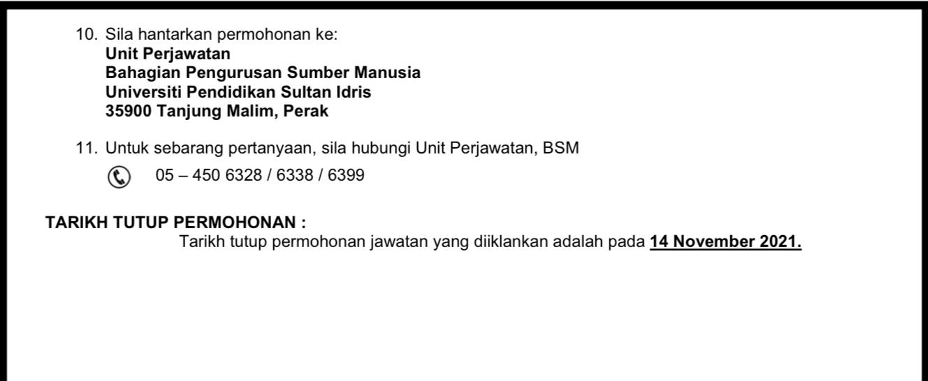 Kerja Kosong Di Universiti Pendidikan Sultan Idris (UPSI) 2 Kerja Kosong Di Universiti Pendidikan Sultan Idris