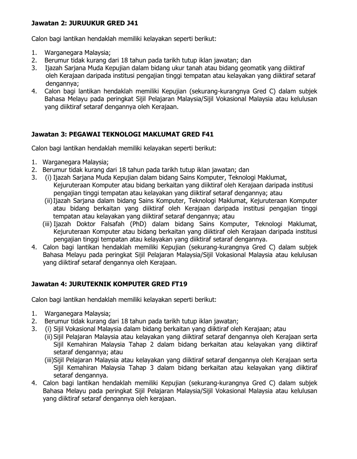 Kerja Kosong Di Lembaga Jurukur Tanah Malaysia 