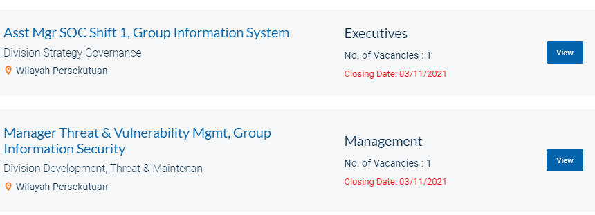 Kerja Kosong di Telekom Malaysia (TM)