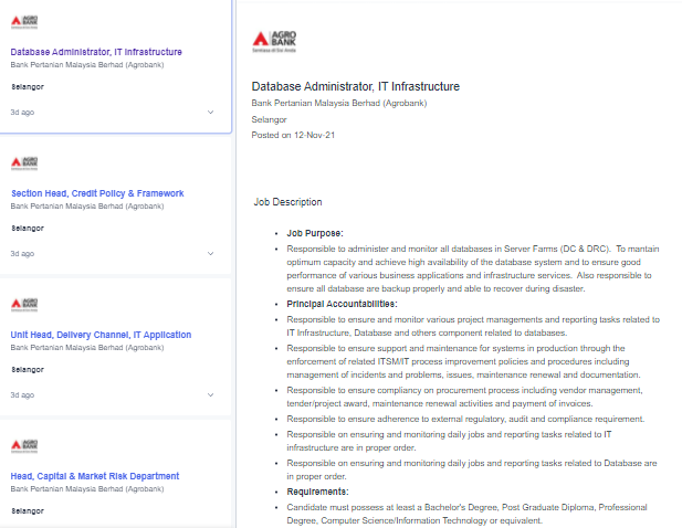 Kerja Kosong di Bank Pertanian (Agrobank) 1 Kerja Kosong di Bank Pertanian (Agrobank)