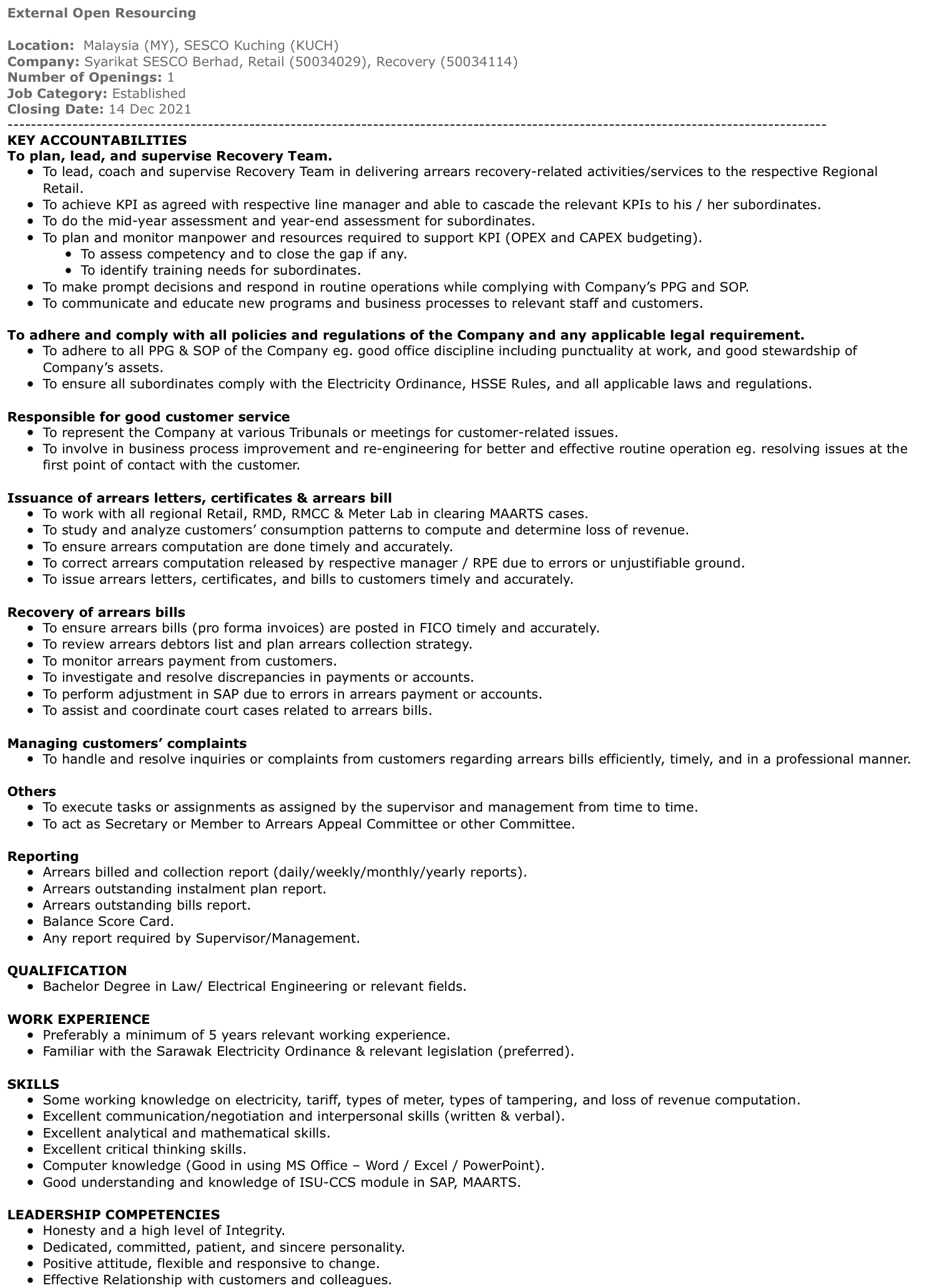 Kerja Kosong Di Serawak Energy