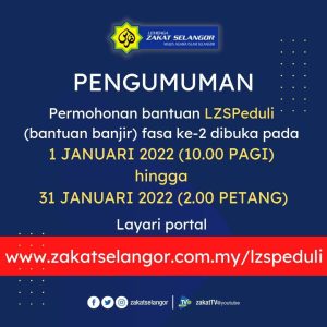 Bantuan Banjir Zakat Selangor RM600 Bagi Permohonan Fasa Kedua 3 Bantuan Banjir Zakat Selangor RM600 Bagi Permohonan Fasa Kedua 1
