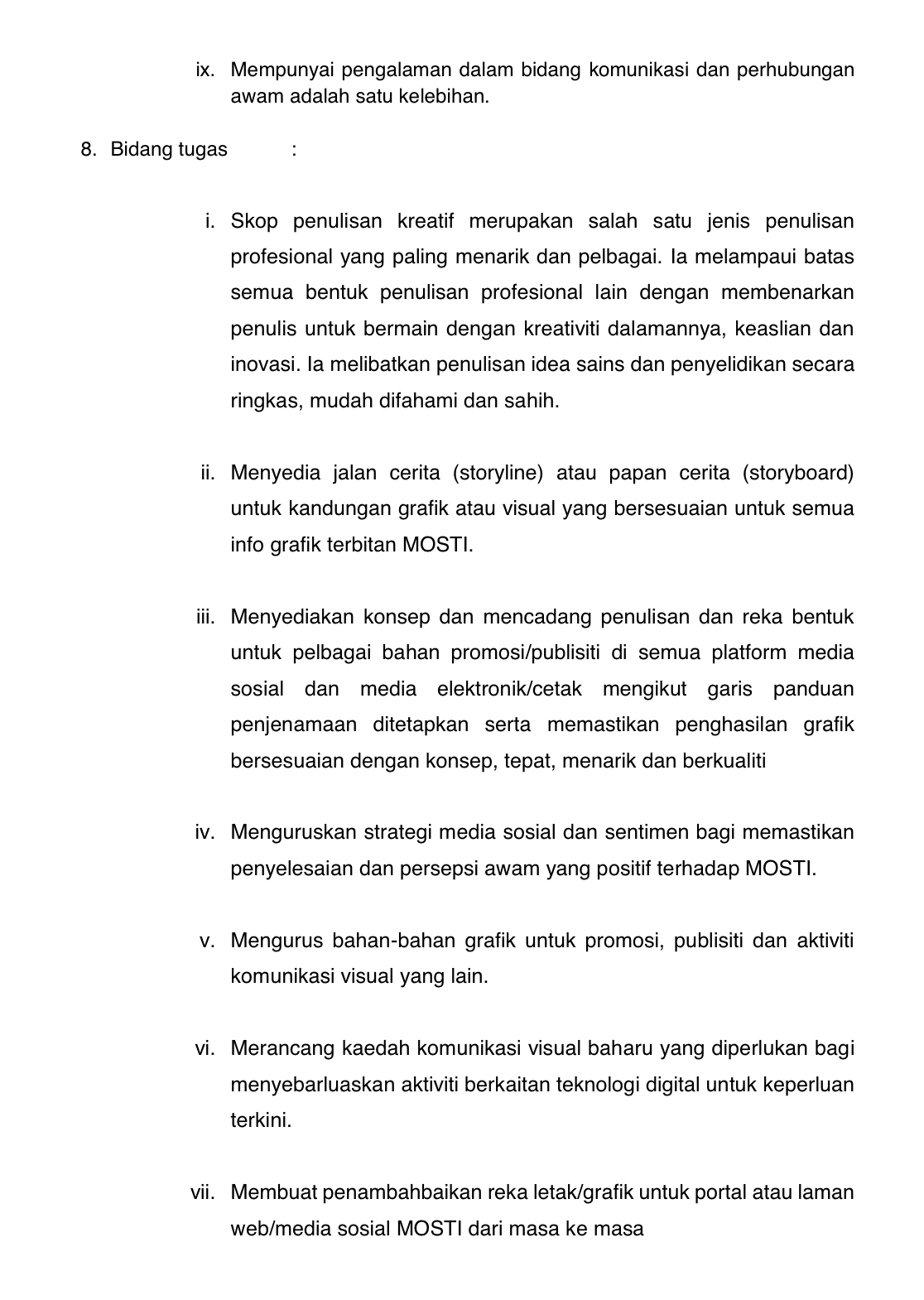 Kerja Kosong Di Kementerian Sains Teknologi & Inovasi 