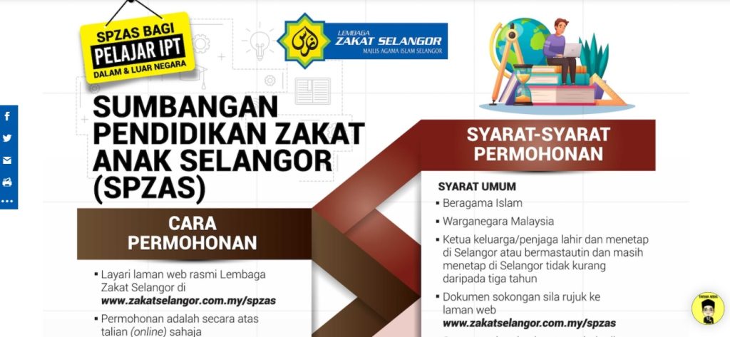 PERMOHONAN SUMBANGAN PENDIDIKAN ZAKAT ANAK SELANGOR 2022 (SPZAS) TCER.MY