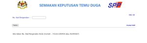 KEPUTUSAN TEMUDUGA SPP DG41