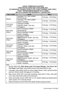 WAKTU OPERASI PEMBUKAAN KAUNTER BKM/LHDN 1