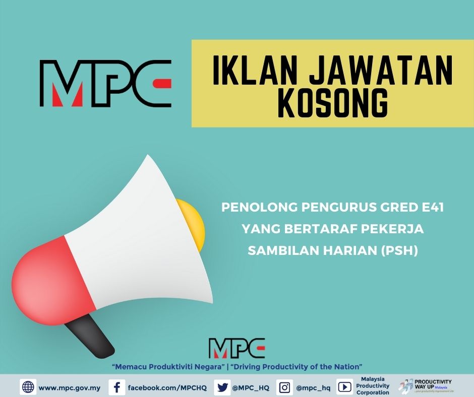 Kerja Kosong di Perbadanan Produktiviti Malaysia (MPC)