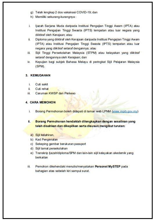 Kerja Kosong di Lembaga Perindustrian Nanas Malaysia (LPNM)