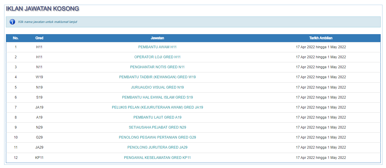 Kerja Kosong di Kerajaan Negeri Selangor