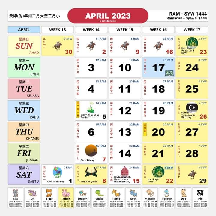 Kalendar Tahun 2023: Senarai Penuh Cuti Umum Dan Cuti Sekolah 1