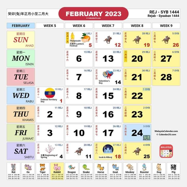 kalendar tahun 2023