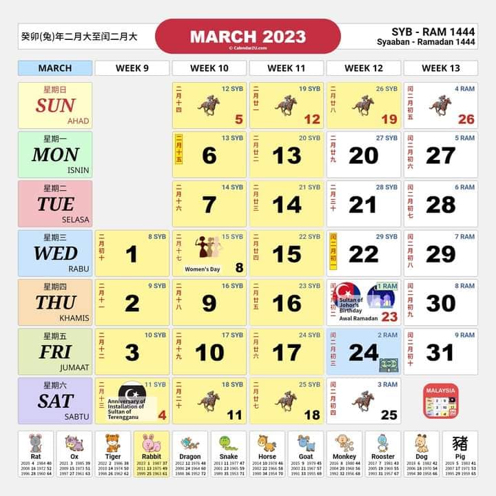 kalendar tahun 2023