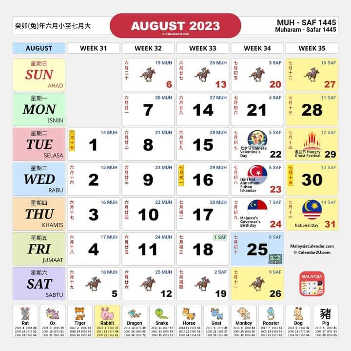 Kalendar Tahun 2023: Senarai Penuh Cuti Umum Dan Cuti Sekolah 5