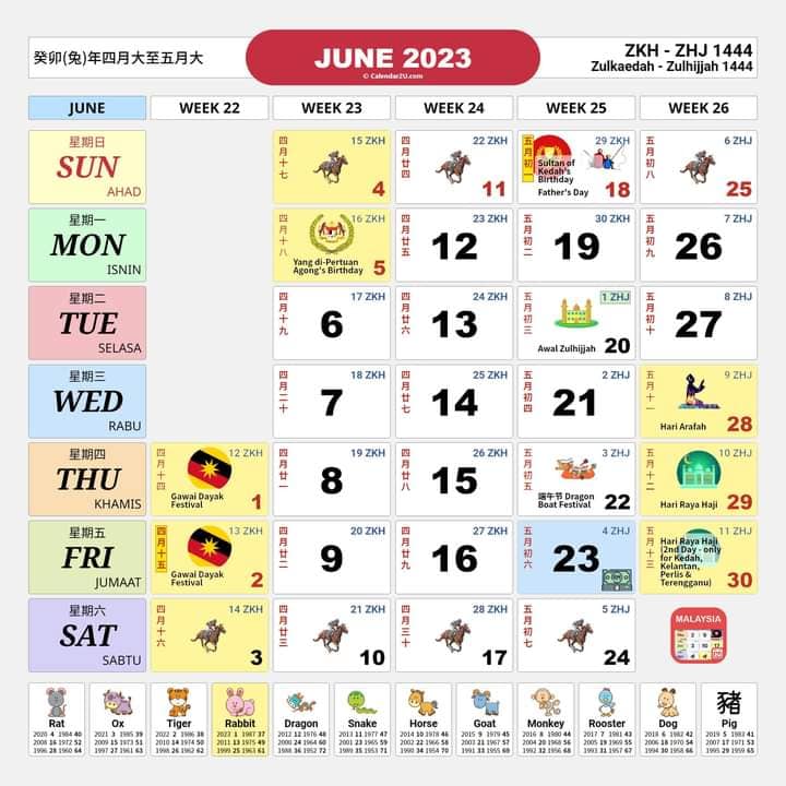 Kalendar Tahun 2023: Senarai Penuh Cuti Umum Dan Cuti Sekolah 3