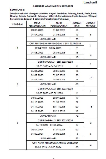 KALENDAR PERSEKOLAHAN 2023/2024