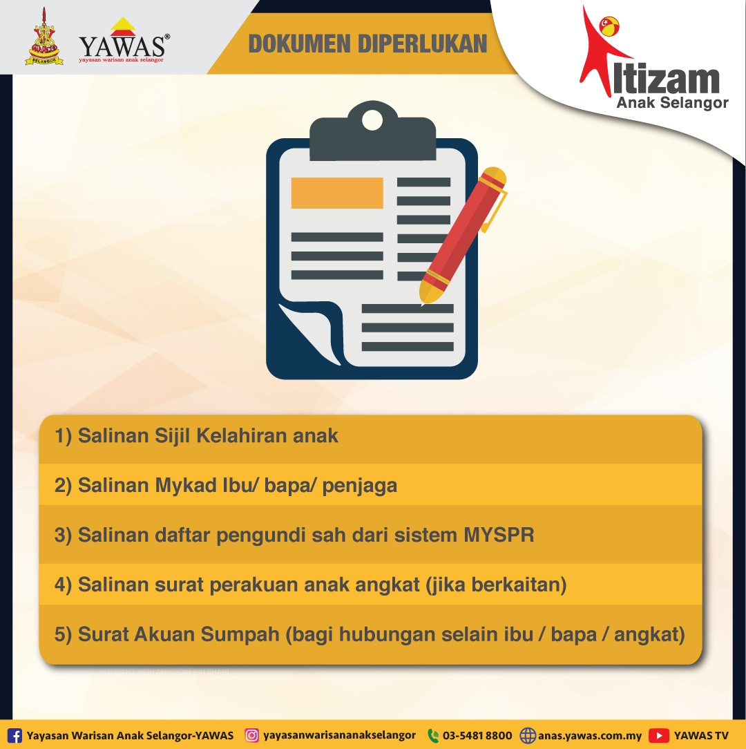 Iltizam Anak Selangor RM100 Setiap Tahun 3 dokumen iltizam anak selangor