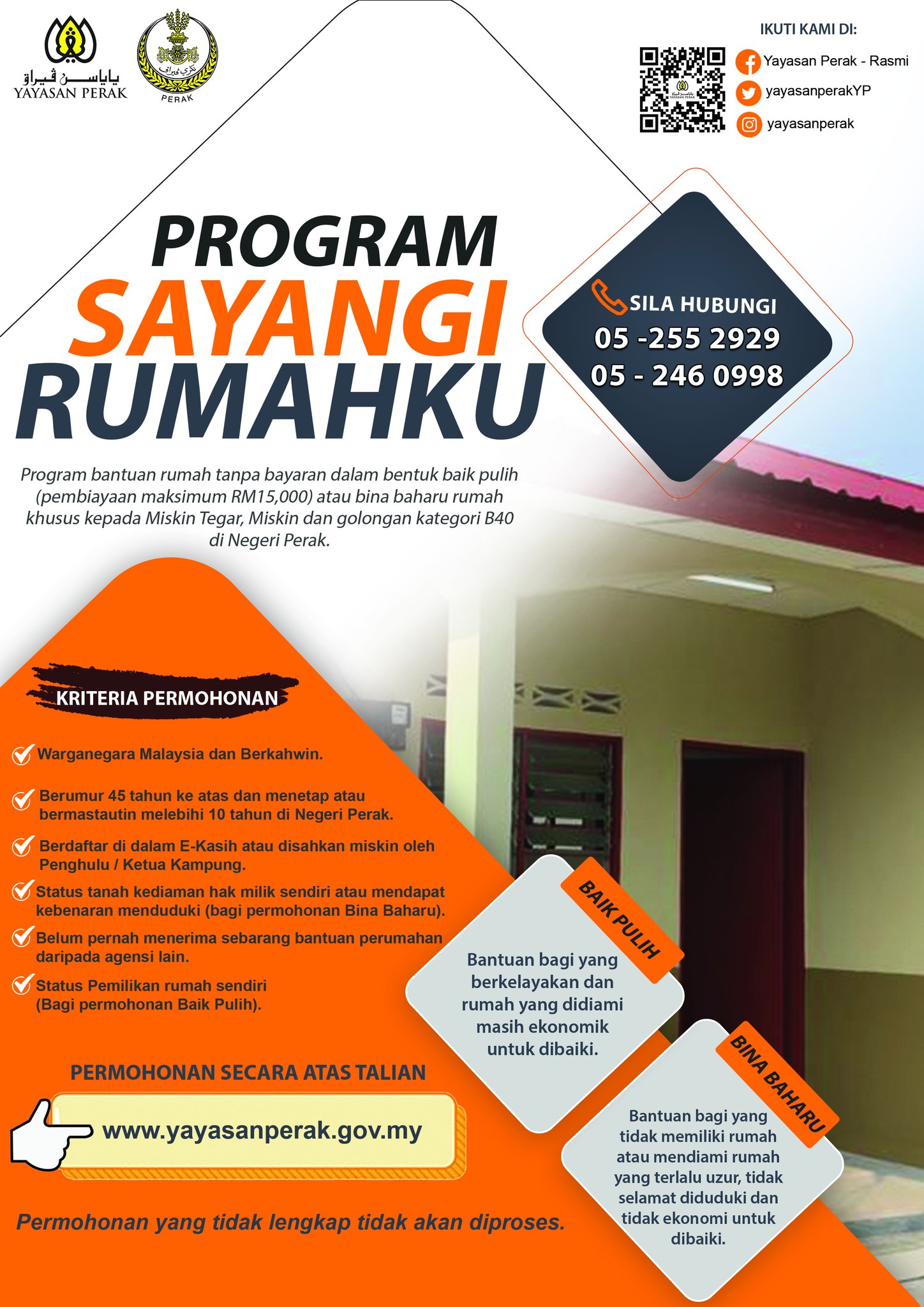 Bantuan Sayangi Rumahku, Pembiayaan Sehingga RM15000 Tanpa Bayaran Balik 1 bantuan sayangi rumahku