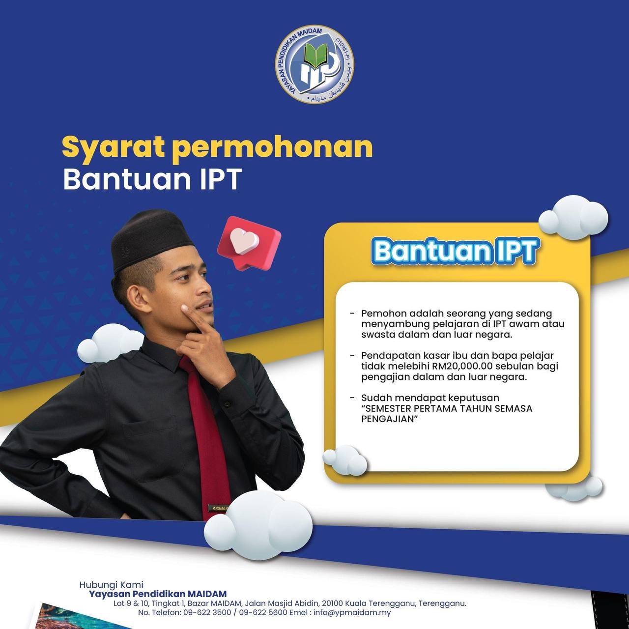 Mohon Sekarang Bantuan IPT Sehingga RM2,000 2