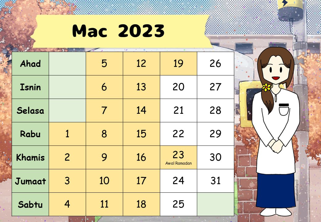 Kalendar Cikgu Tahun 2023 23