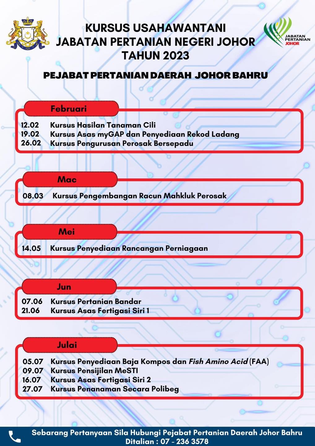 121 Siri Kursus Usahawantani Negeri Johor Tahun 2023 3