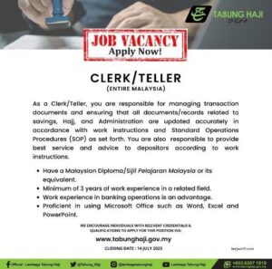 Jawatan Kosong Di Tabung Haji 2023