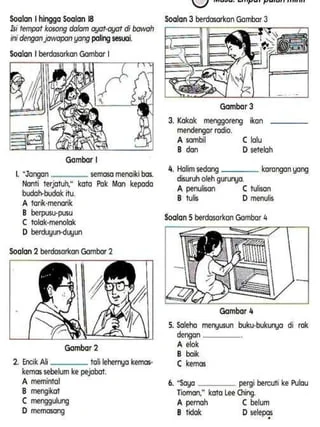 Soalan Peperiksaan Bahasa Melayu Tahun 5