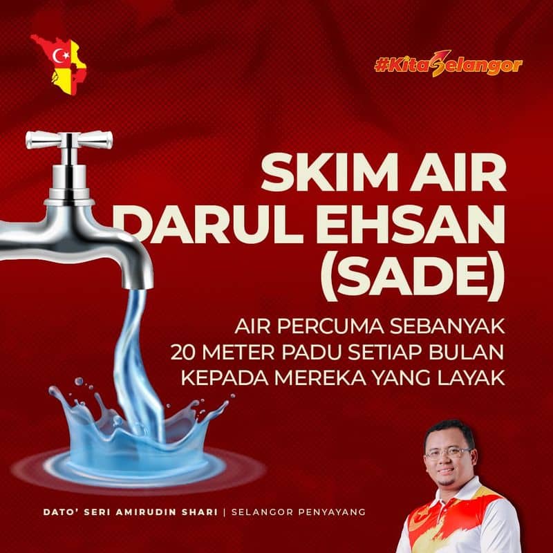 Skim Air Darul Ehsan 2024: Air Percuma Setiap Bulan 1