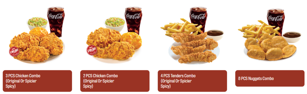 texas chicken menu