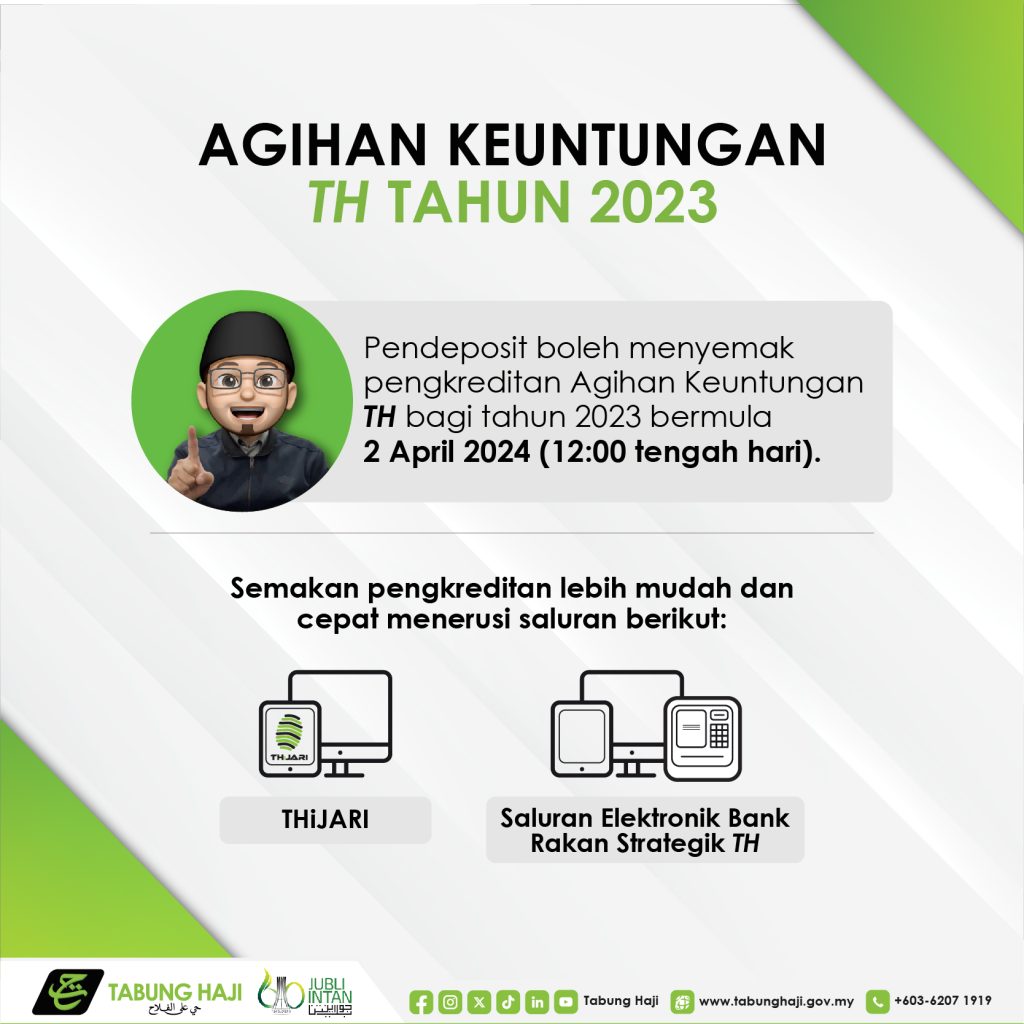 Agihan Keuntungan (Dividen Tabung Haji) Bagi Tahun 2023/2024 13