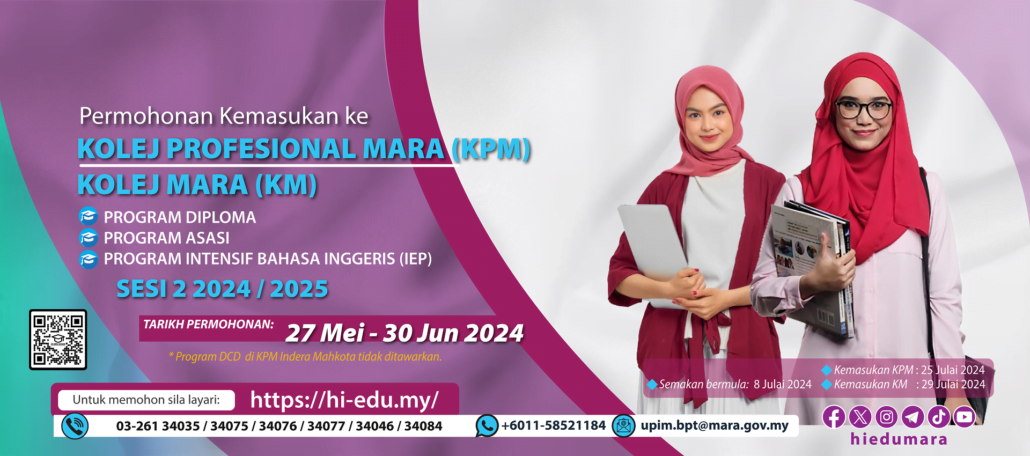 Permohonan Kemasukan Ke Kolej Profesional MARA & Kolej MARA 2024 - TCER.MY