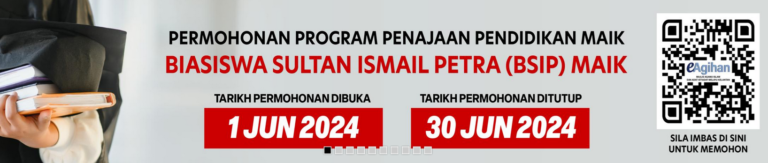 Permohonan Biasiswa Sultan Ismail Petra (BSIP) Tahun 2024 1