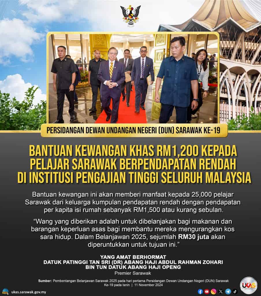 Bantuan Khas Kewangan Pelajar IPT Sarawak Tahun 2025 1 Bantuan Khas Kewangan Pelajar IPT Sarawak Tahun 2025 1