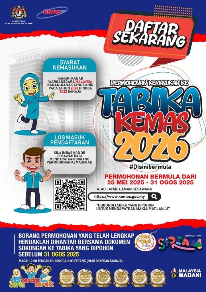 Permohonan Kemasukan Tabika Kemas 2026 2