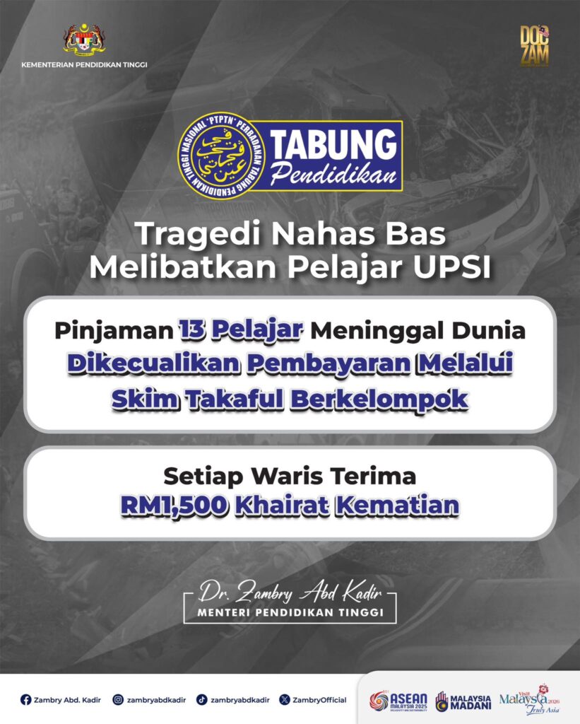 Senarai Bantuan Khas Nahas Bas Di Gerik Melibatkan Pelajar UPSI 2 Senarai Bantuan Khas Nahas Bas Di Gerik Melibatkan Pelajar UPSI 2