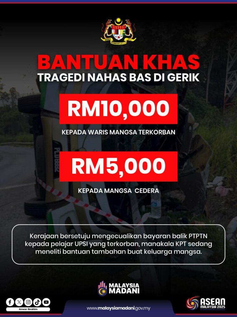 Senarai Bantuan Khas Nahas Bas Di Gerik Melibatkan Pelajar UPSI 1 Senarai Bantuan Khas Nahas Bas Di Gerik Melibatkan Pelajar UPSI 1