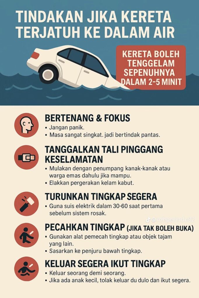 Apa Perlu Buat Jika Kereta Jatuh Ke Dalam Air Dengan Tiba-Tiba? 2